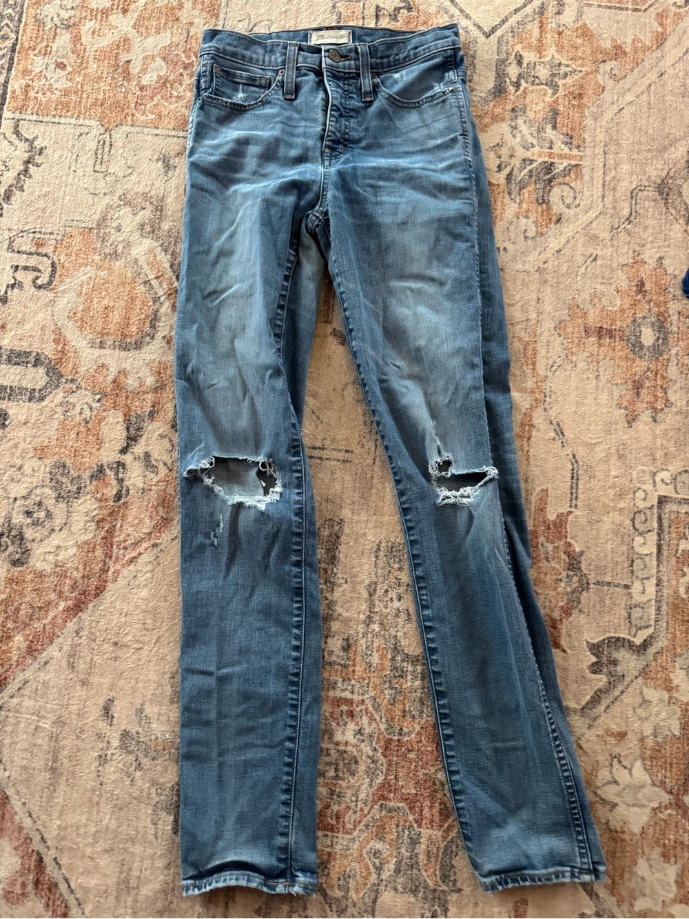 Madewell Men's Skinny Distressed Blue Denim Jeans